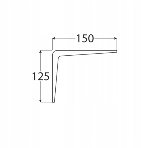 Wspornik półki biały 150x125 WS150 Marka Velano