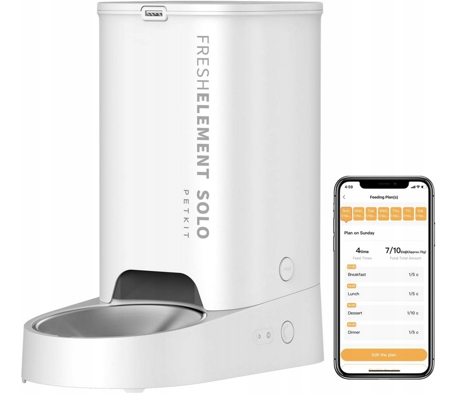 Levně Inteligentní podavač krmiva Petkit 3L Pes/kočka Ovládání aplikací