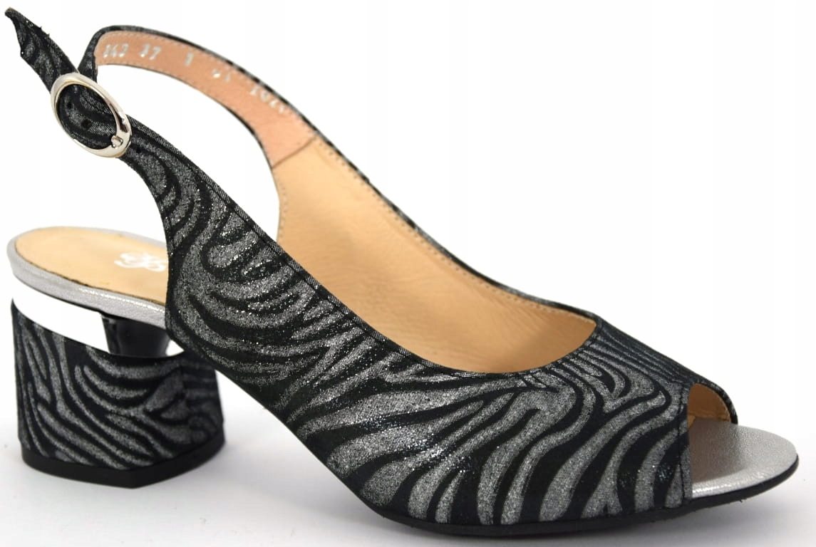 Letní Obuv Dámské Sandály Šedé Boty 1343 VEL.37