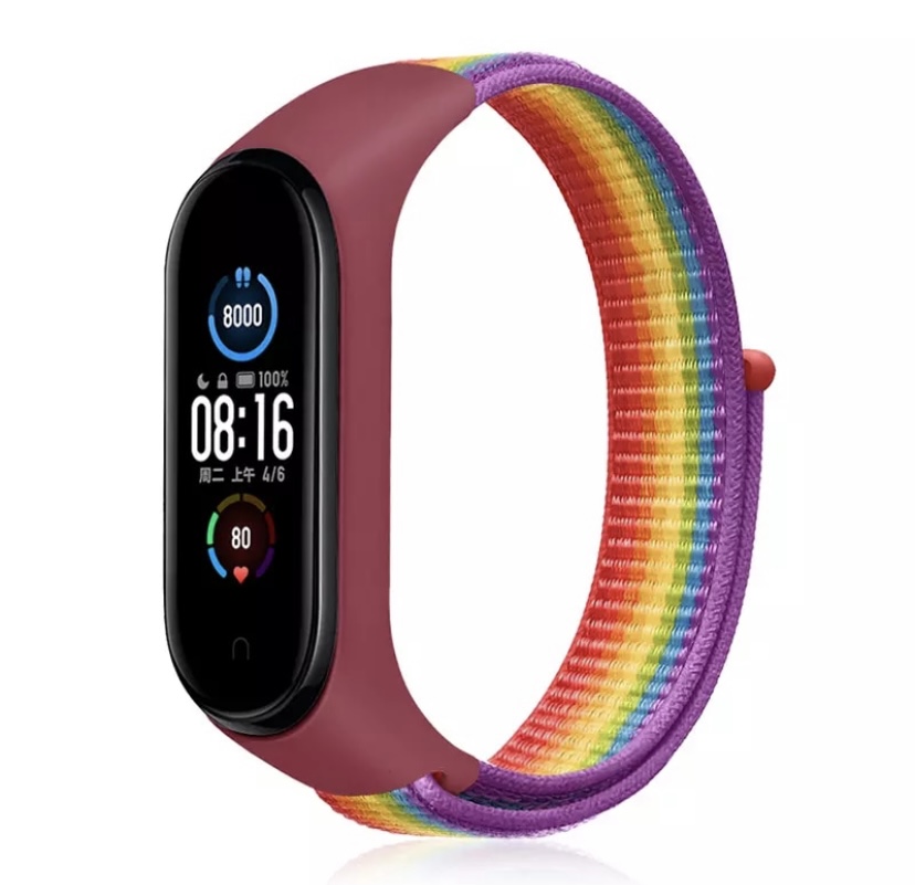 

Opaska Sportowa Do MI Band 3/4/5/6 Tęczowy