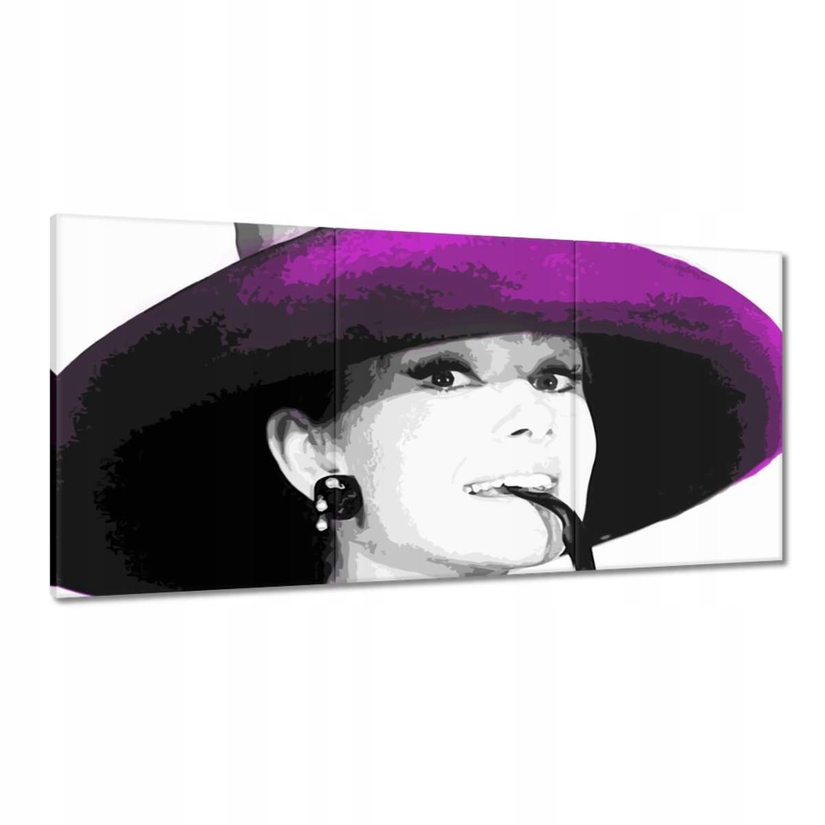 Obrazy 180x90 Hepburn v klobúku