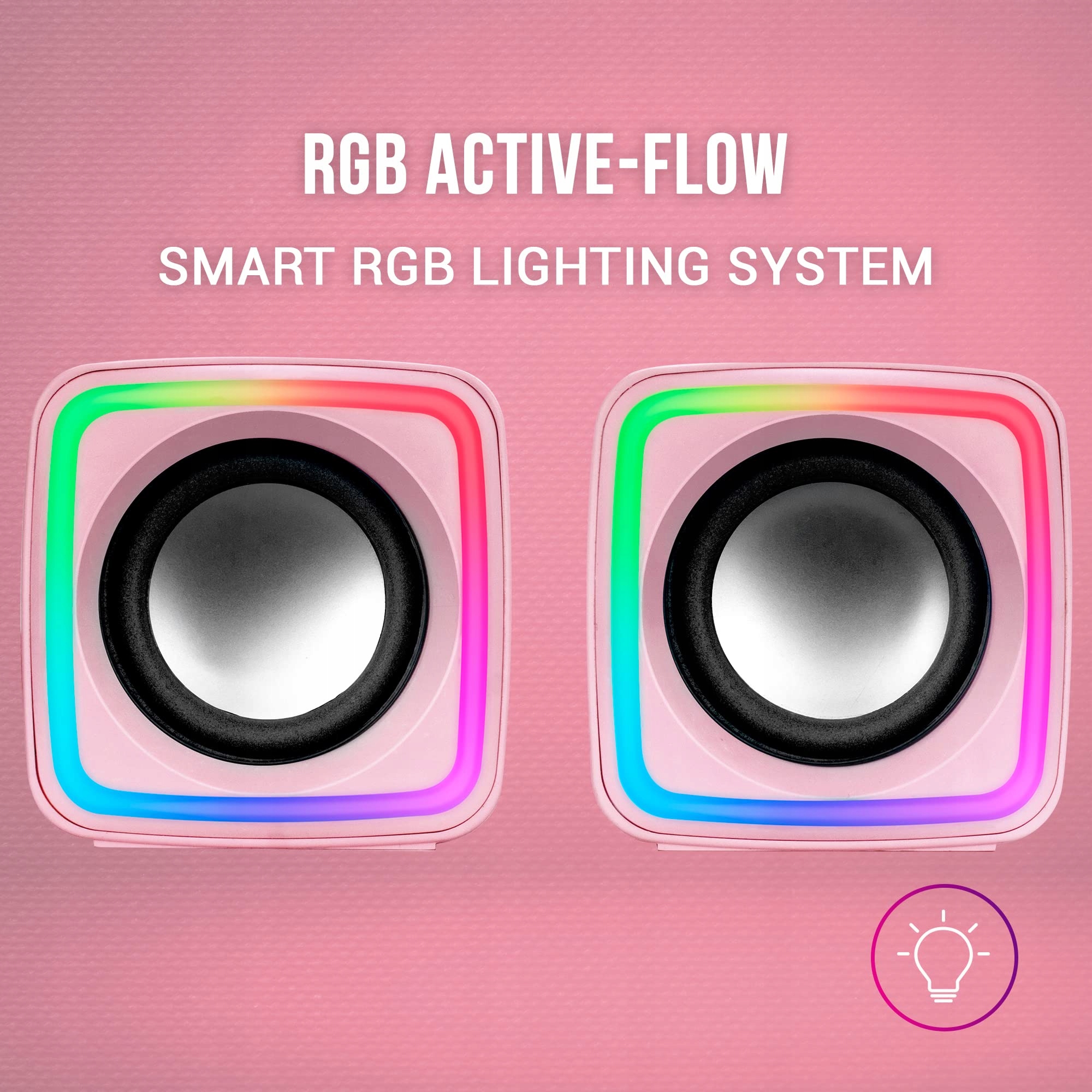 MARS GAMING Kompaktowe Głośniki RGB Do Gier MSCUBEW — miniatura 3