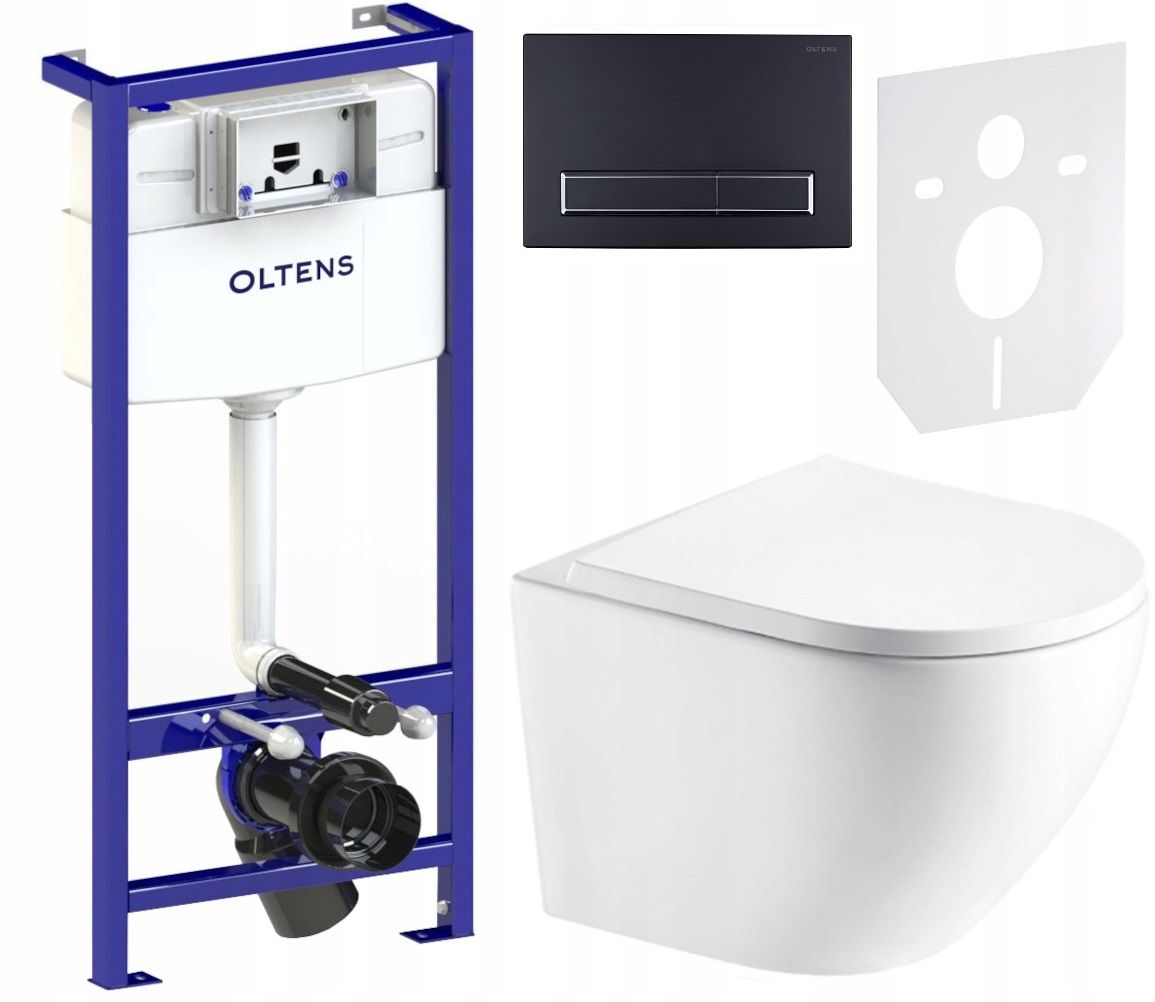 ZESTAW PODTYNKOWY MISKA WC HAGSER STELAŻ OLTENS