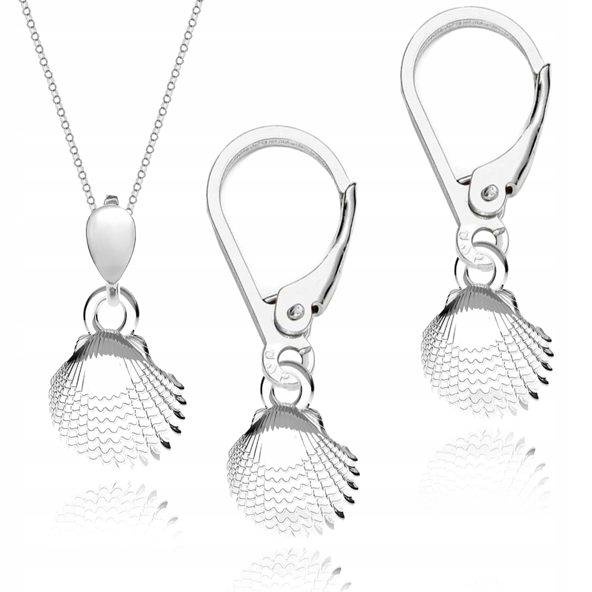 Sada stříbrných šperků Muszelka Mušle Mořský svět Stříbro 925