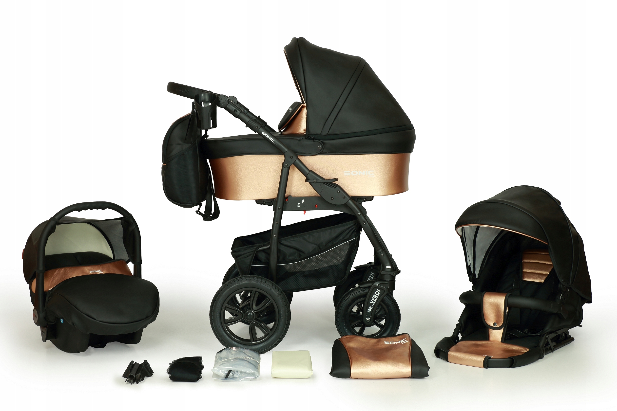 WÓZEK DZIECIĘCY VERDI SONIC PLUS PRO 3W1