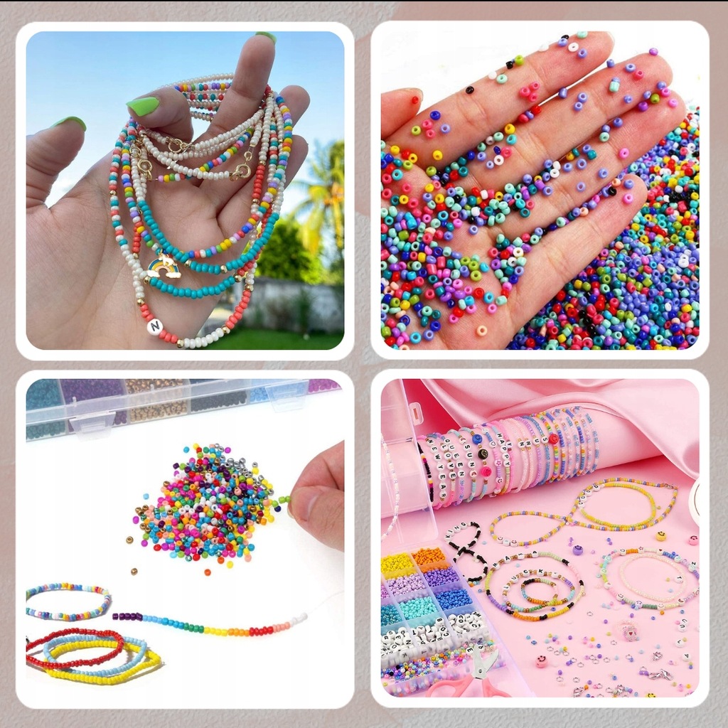 ZESTAW KORALIKÓW DO ROBIENIA BRANSOLETEK LITERKI DLA DZIECI PREZENT Rodzaj biżuteria