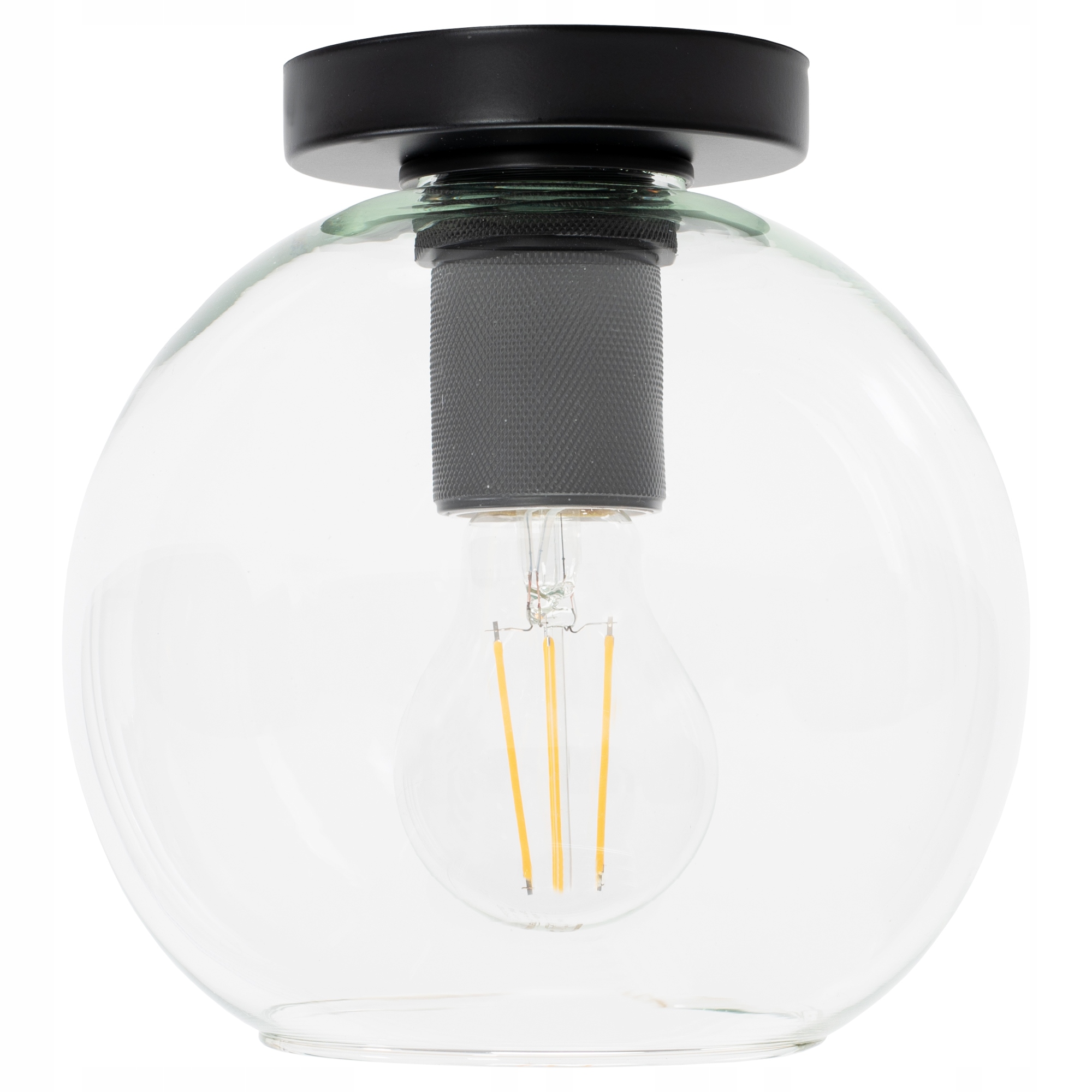 Lampa Kula Stropní Svítidlo Stropní Nástěnná Černá Závěsná Lampa Černá Skleněná E27