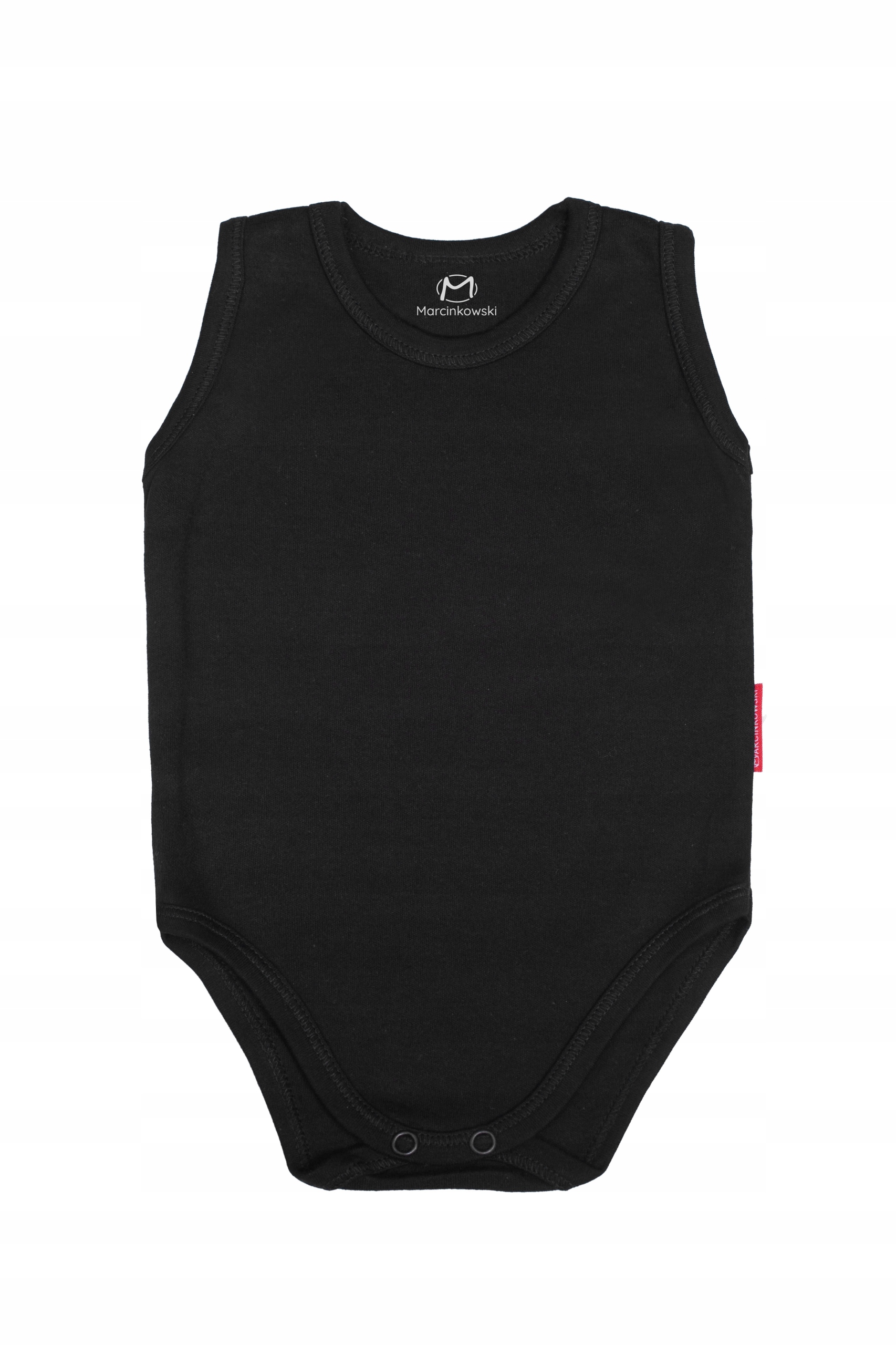 

Czarne Body Bez Rękawka Gładkie 152 CM Bawełna