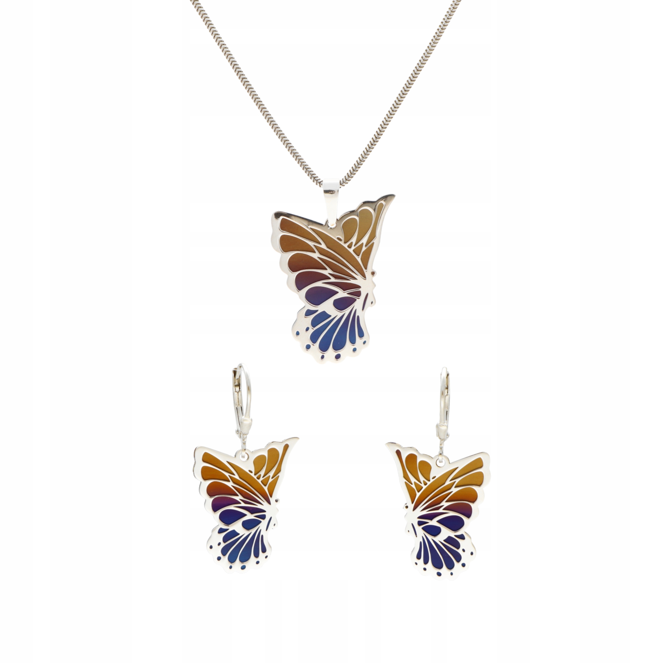 Sada motýlů titan stříbro
