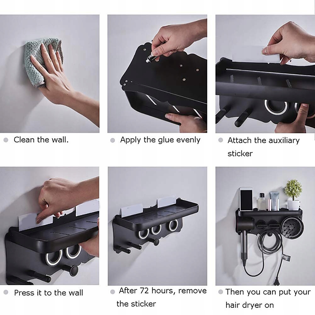 UCHWYT ŚCIENNY NA SUSZARKĘ DO dyson WŁOSÓW w LOFT Waga produktu z opakowaniem jednostkowym 1 kg