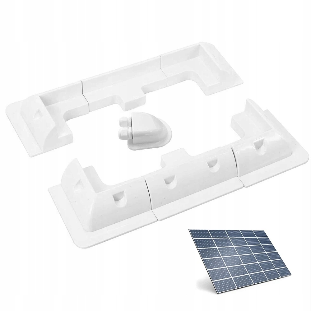 Držáky Pro Fotovoltaické Panely 6 Kusů Bílé Na Střechu Bez Vrtání