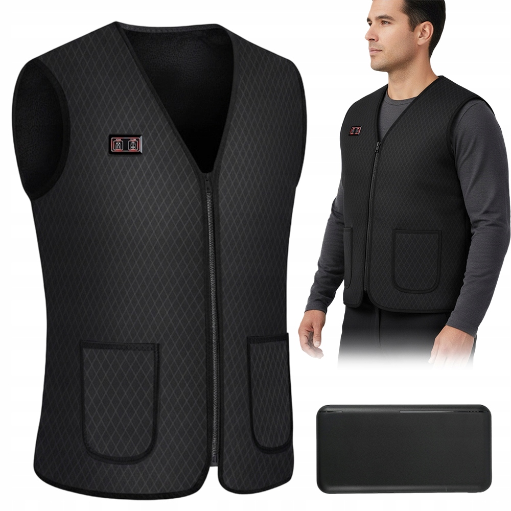 Vyhřívaná Vesta Usb XXL Elektrická Teplá Vesta Bez Rukávů