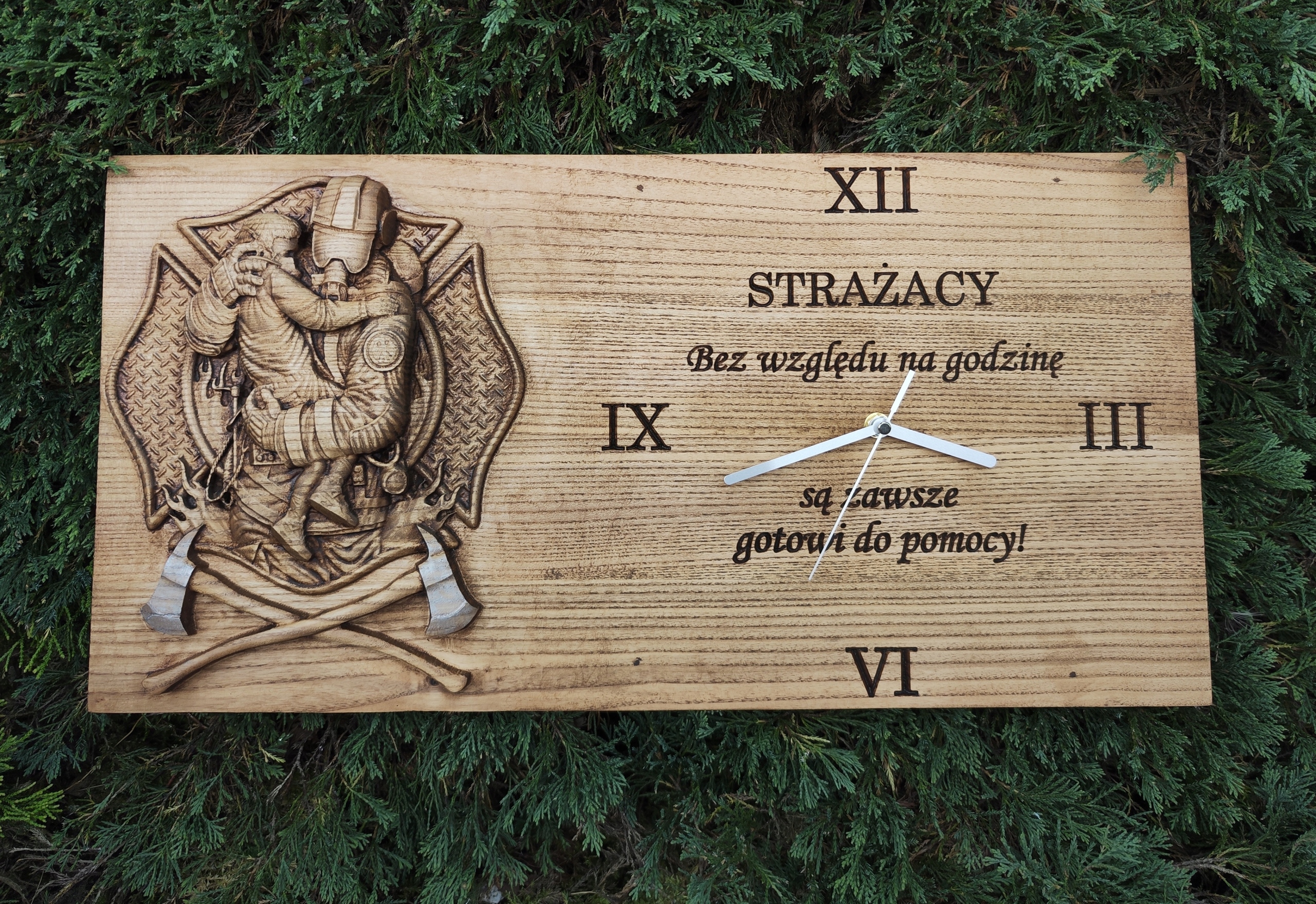 Hasičské nástěnné hodiny Hasič hasičské jubileum dárek obraz 50