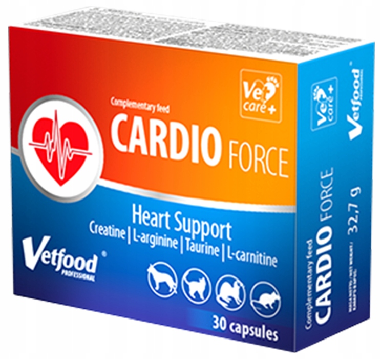 Levně Vetfood CARDIOforce 30 kapslí Srdce Pes Kočka