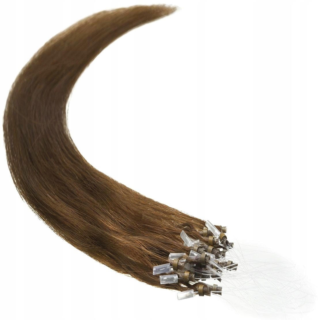 Vlasy S Poutkem Easy Loop Pramínky Přírodní Kroužky 50 CM tmavě blond 8
