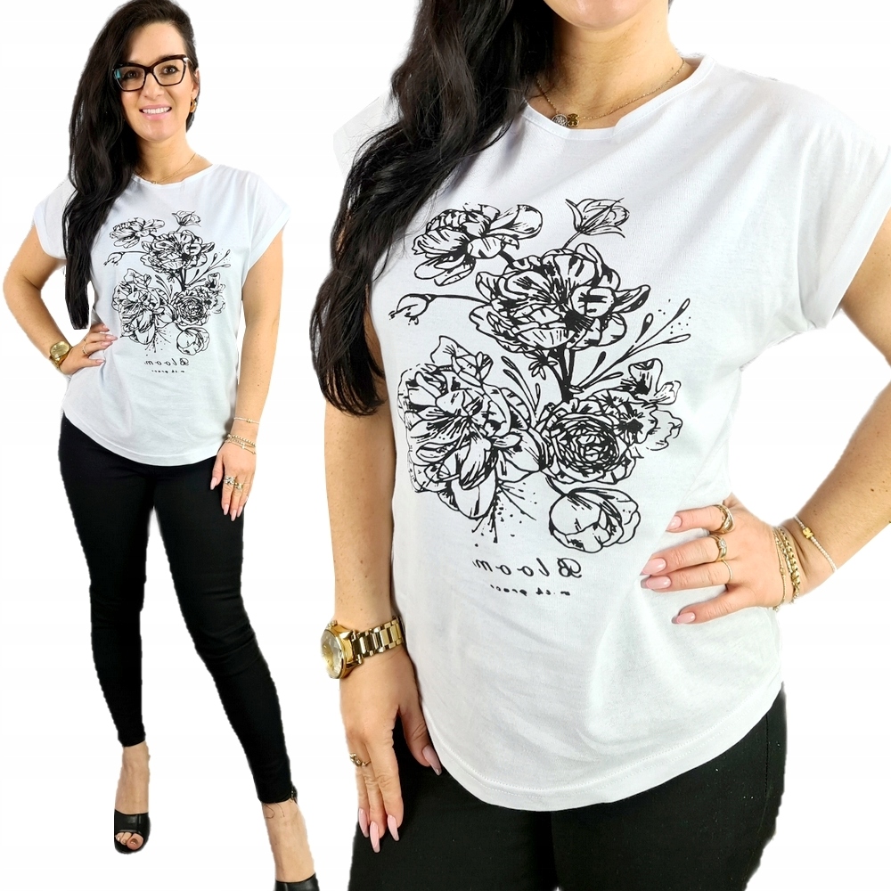 

Bluzka koszulka Bawełna Tshirt Top print Wzory, L