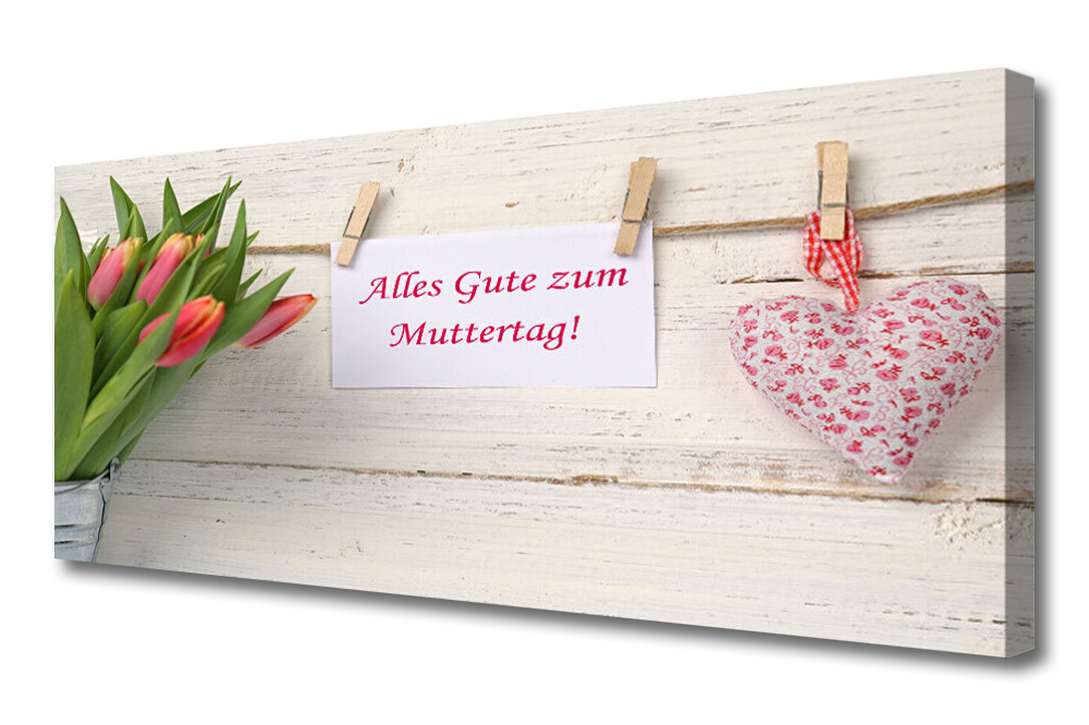obraz na plátně Tulipány Srdce Umění 125x50