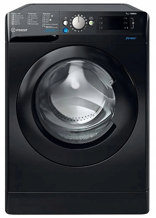 Pralka Indesit BWE71452XKPL 7kg 1400obr 16programów opóźniony start czarna