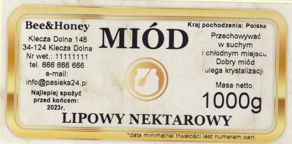 

Etykiety na miód personalizacja z nazwiskiem EN17