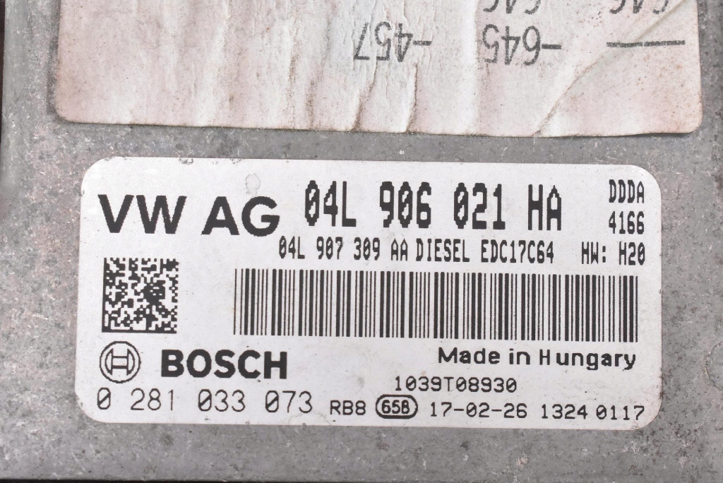 control unit computer of the engine 04L906021HA 0281033073 AUDI A6 C7 2.0 TDI 190 KM