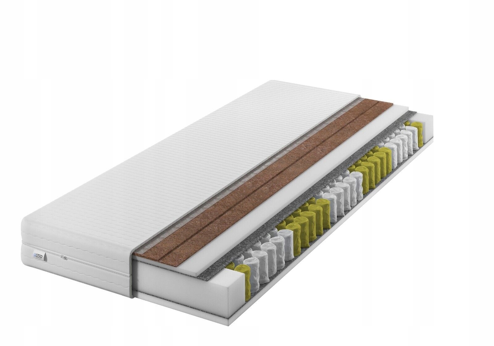 120x190 matrac v tvare taštičky 24 cm obojstranný H3 a H5 2x Kokos