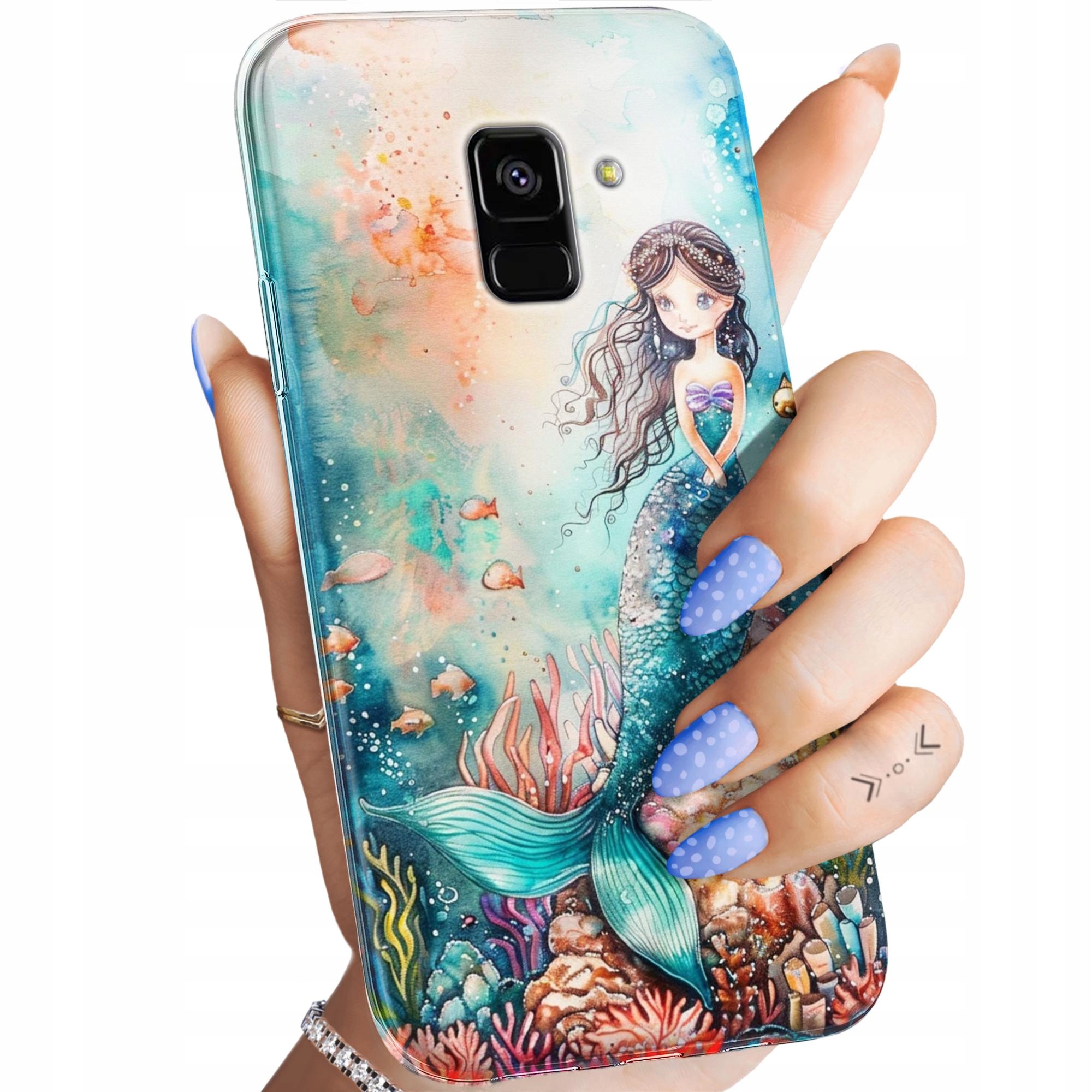 Etui Do Samsung Galaxy A5/A8 2018 Syrenki Nimfy Morskie Panny Obudowa