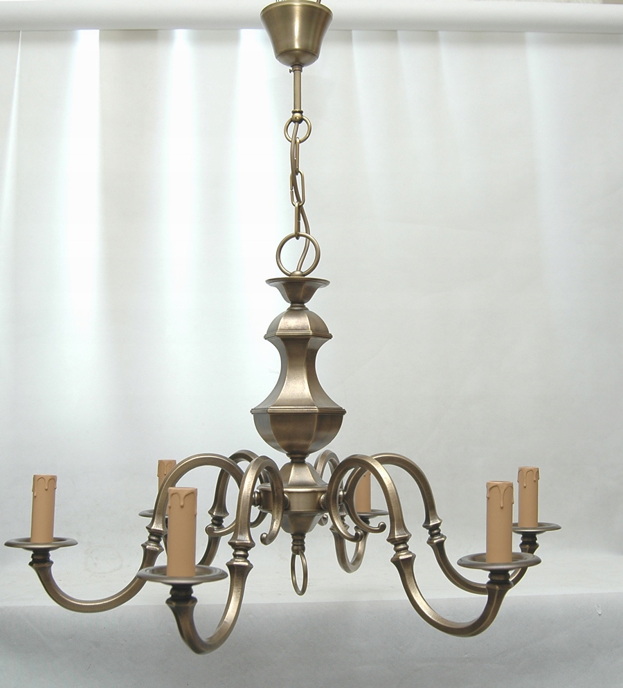 Mosadzný luster, závesná mosadzná lampa