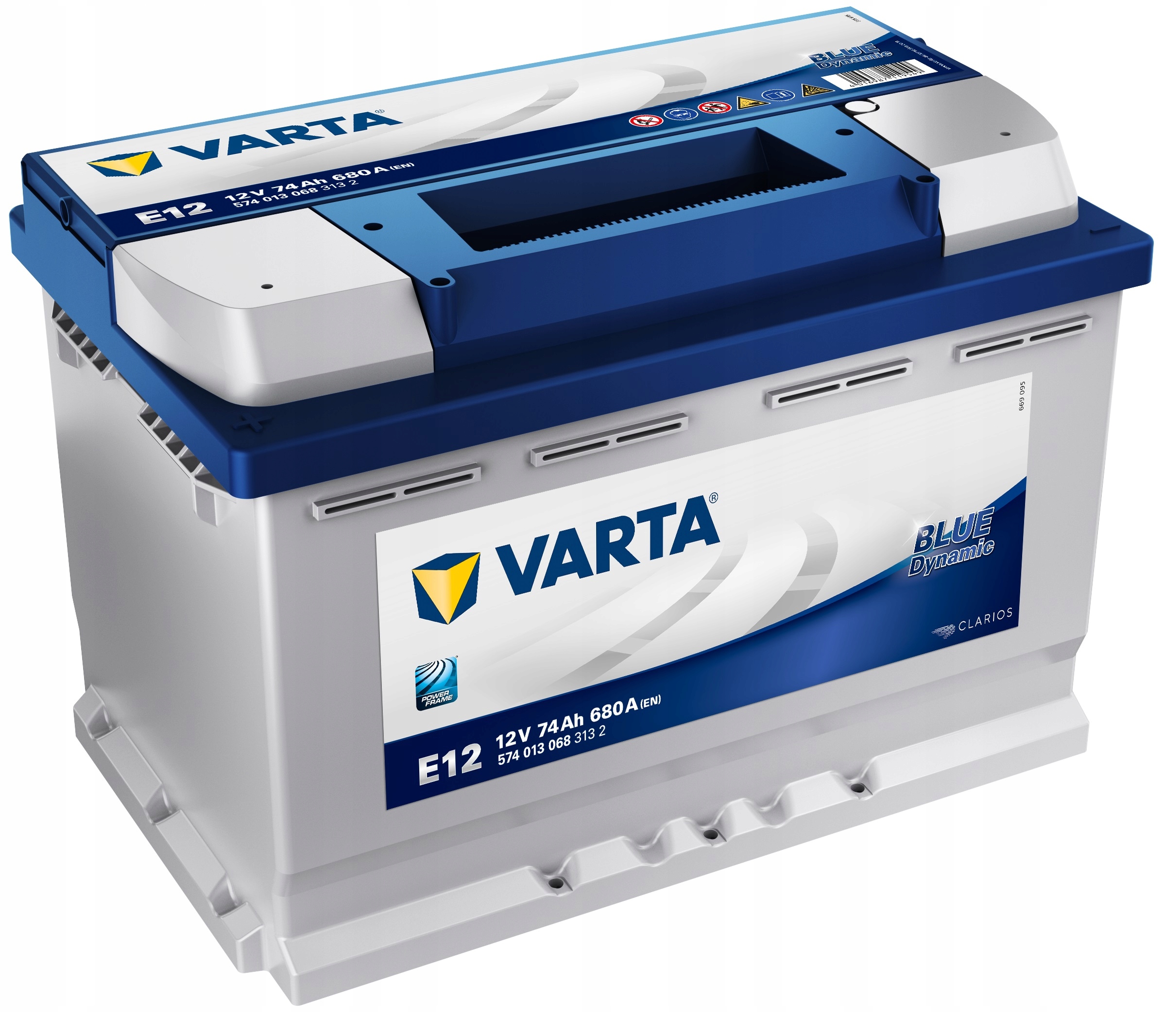 Akumulator Varta E12 12V 74Ah 680A L3X Blue Dynamic L+