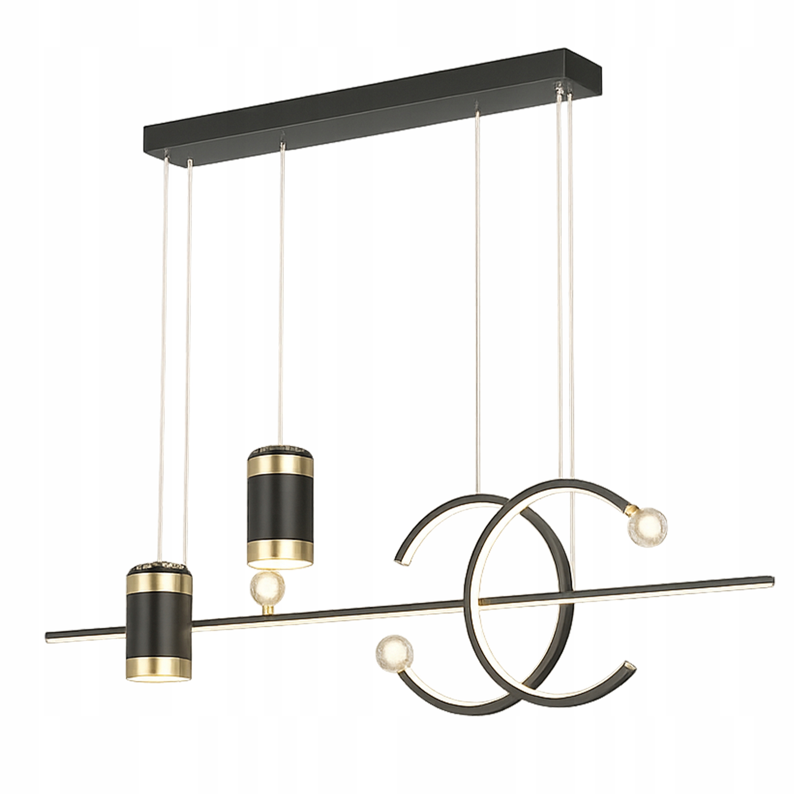 Lampa Wisząca Coco Czarna do Salonu Jadalni Kuchni Ozdobna Nowoczesna Led