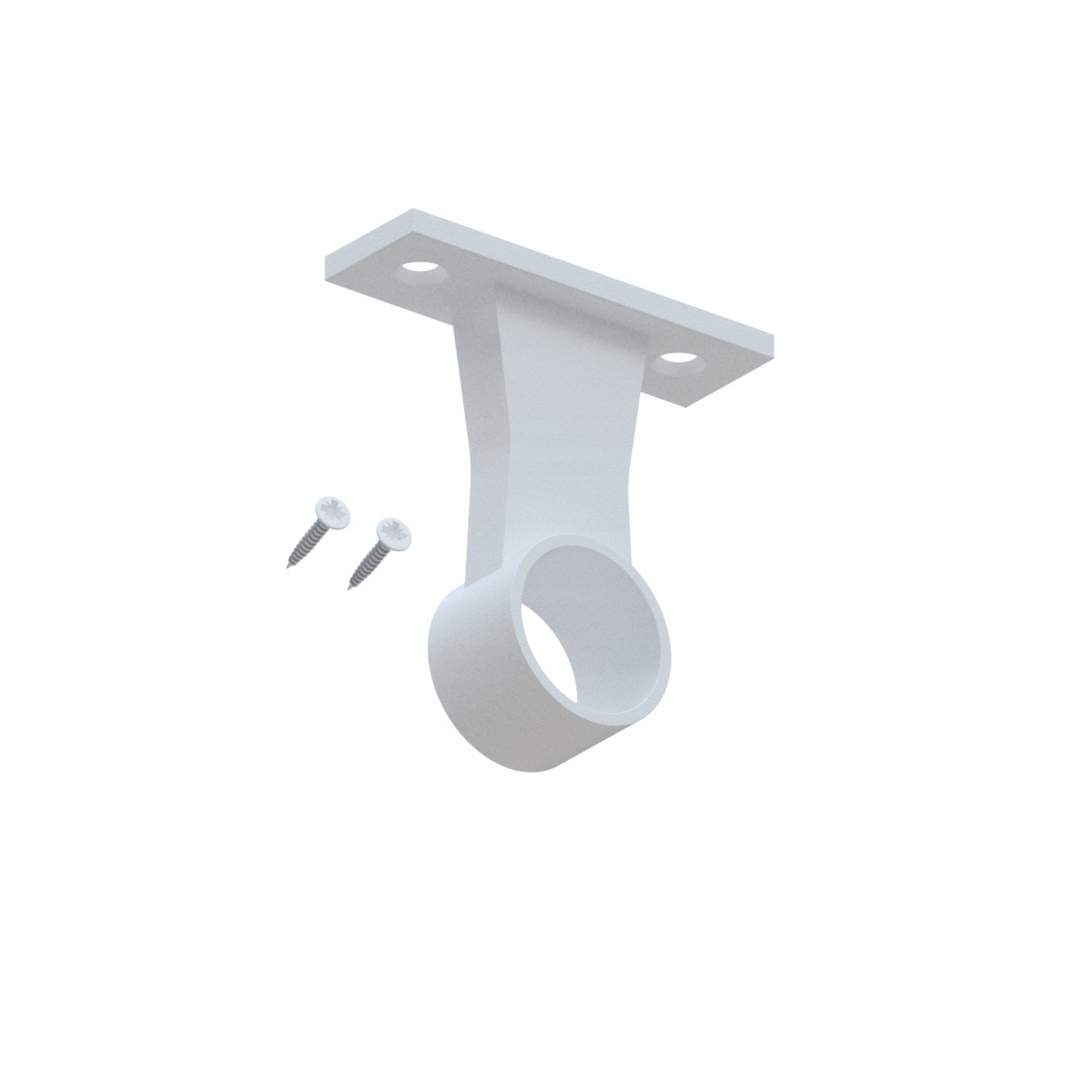 

Biały wspornik meblowy uchwyt przelotowy do drążka