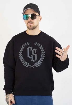 Mikina Dark Zone Bez Kapuce oversize Cs Laur černo-šedá