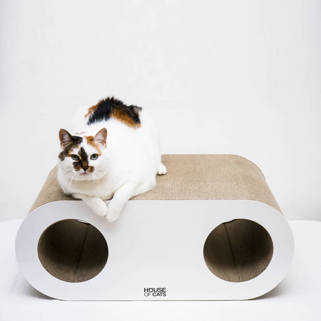 Levně Dvojité kartonové škrabadlo na lehátko od House of Cats