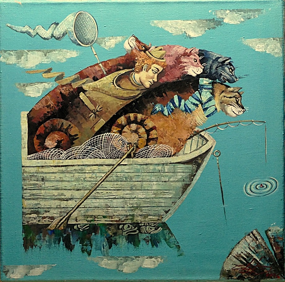 Cesłowska RYBACKI obraz olejny