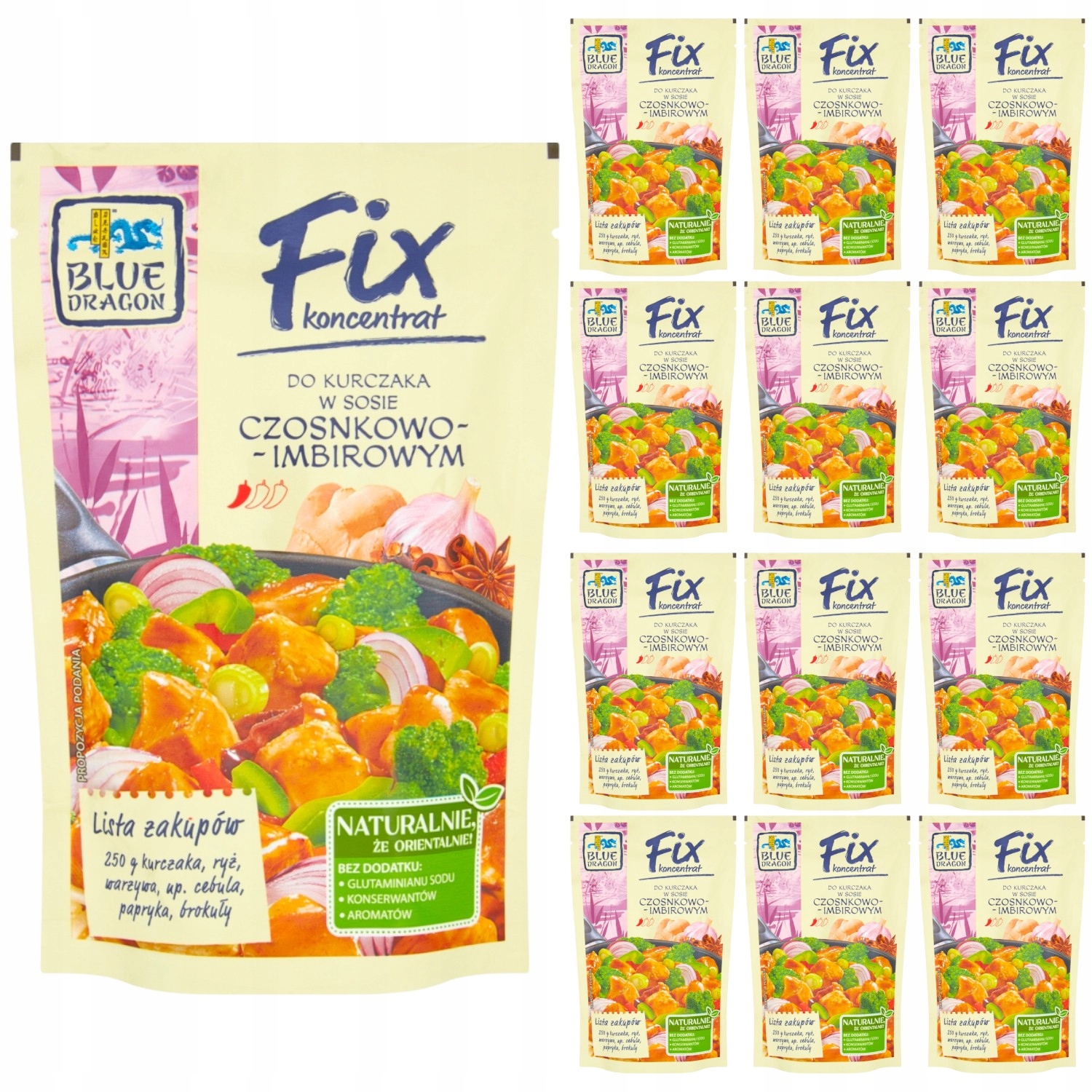 

Blue Dragon Fix Kurczak Czosnek Imbir 13 x 150g