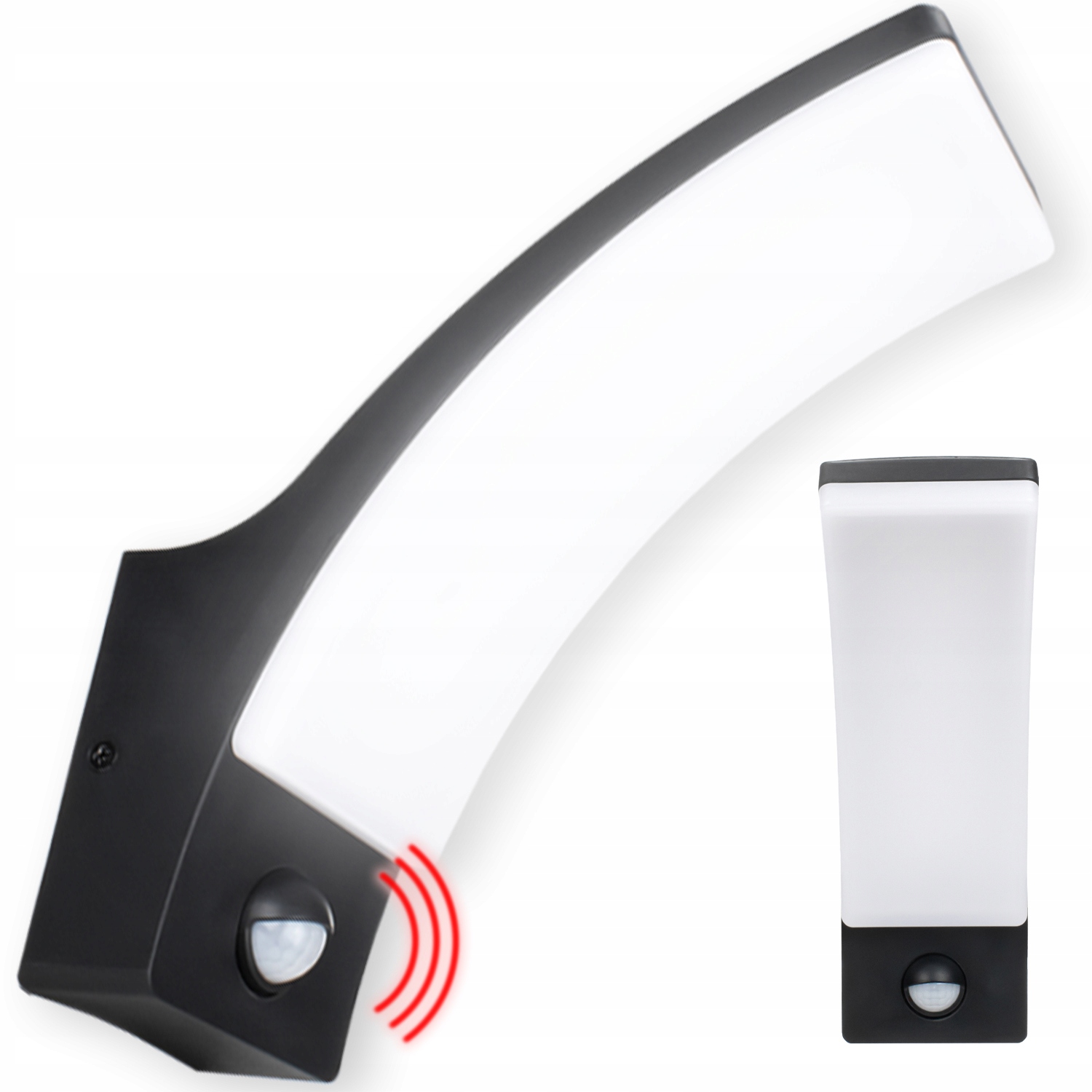 Vodotěsná Led lampa 12W IP65 Fasádní nástěnné svítidlo Snímač pohybu soumraku