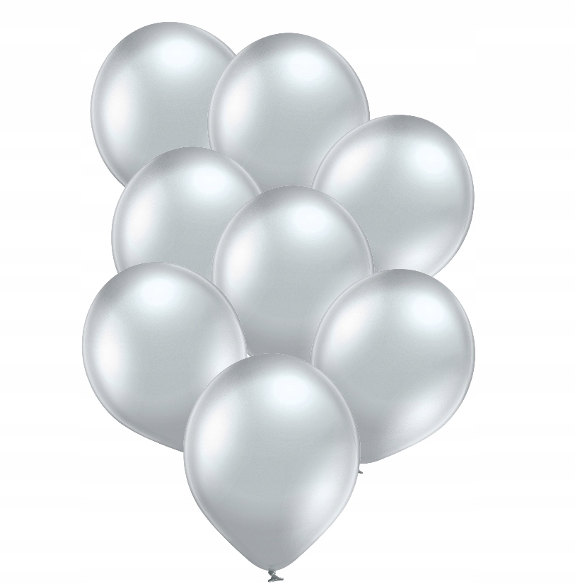 balony 30cm glossy SREBRNE 8szt. | BAL-16G-601 — 3