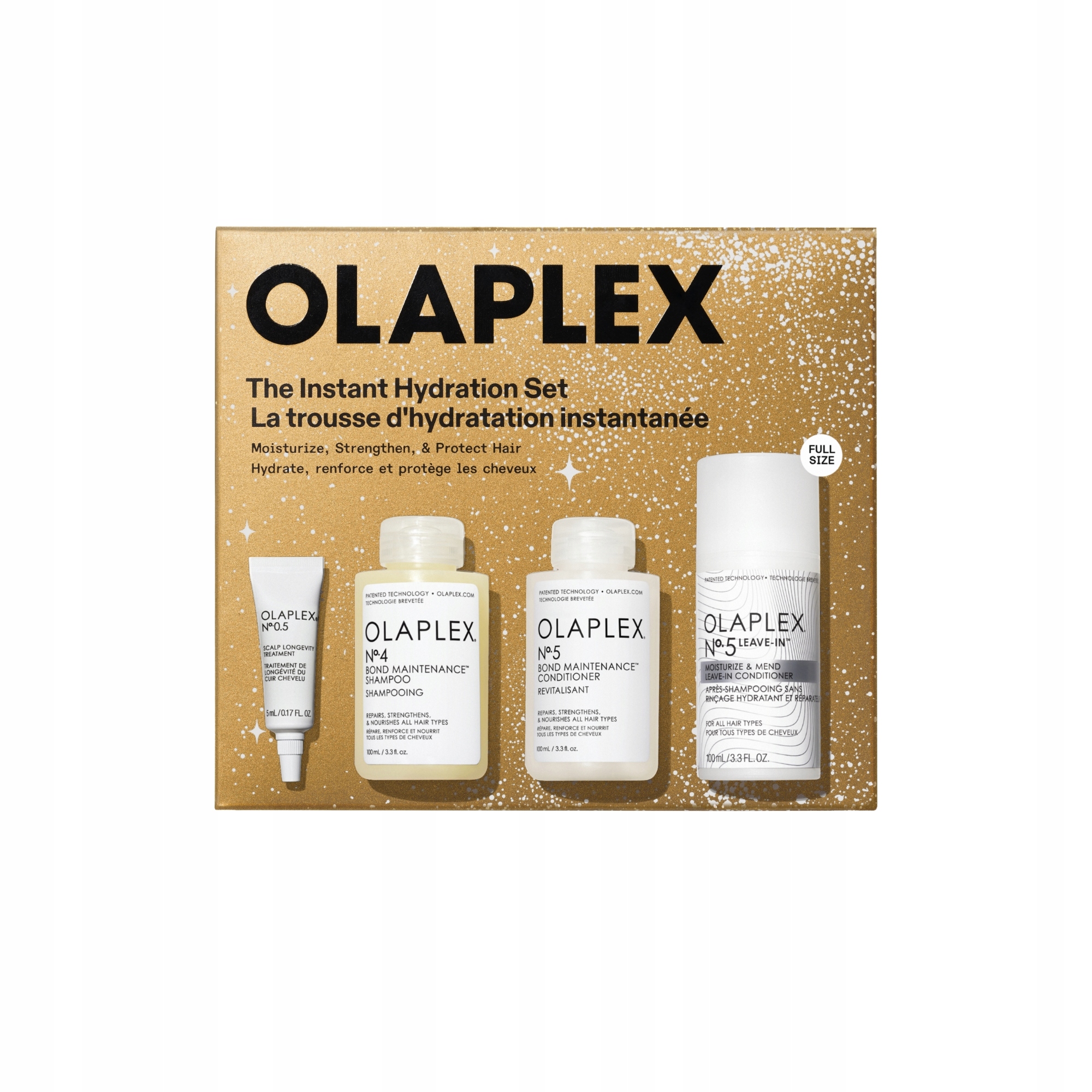 Olaplex Zestaw The Instant Hydration Set no4 no5 no5 Leave-in no0.5