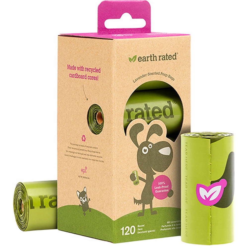 

Earth Rated Woreczki na psie odchody 120szt