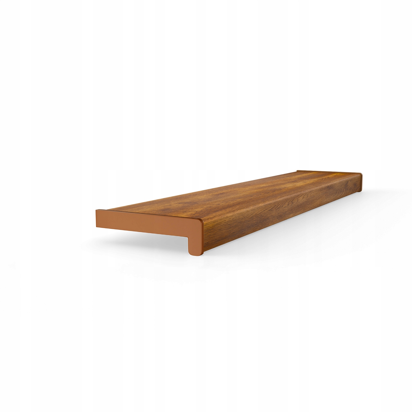 Vnitřní komorový parapet z Pvc s krytkami, šířka 40 cm, délka 120 cm, Zlatý Dub