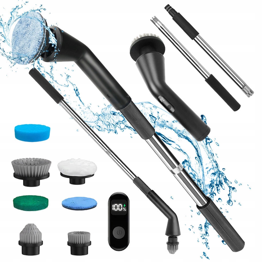 Levně 7V1 Elektrický Čisticí Kartáč Se Zatahovací Rukojetí, 7 Hlavic, 5 V/37 V