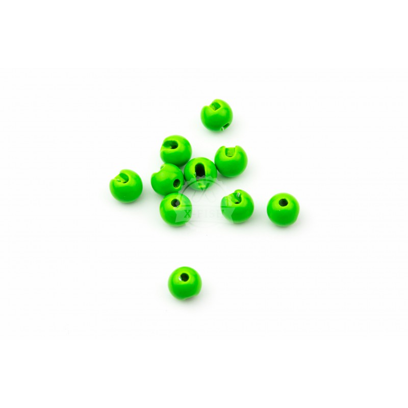 Główki wolframowe slotted w kolorze fluo Green 3.5mm 0.3g