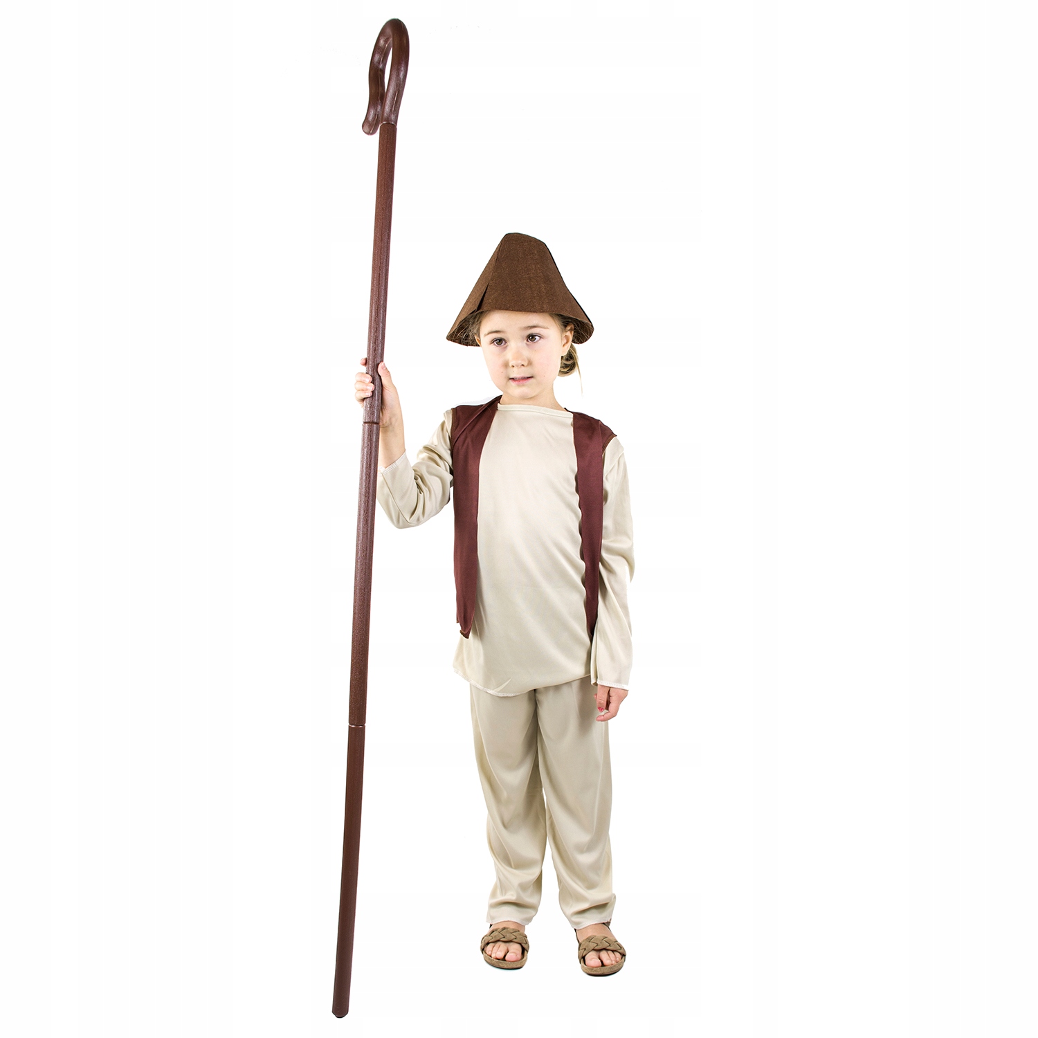 PRZEBRANIE PASTERZA DLA DZIECI STRÓJ PASTUSZKA DZIEWCZYNKI JASEŁKA 128 134 Stan opakowania oryginalne