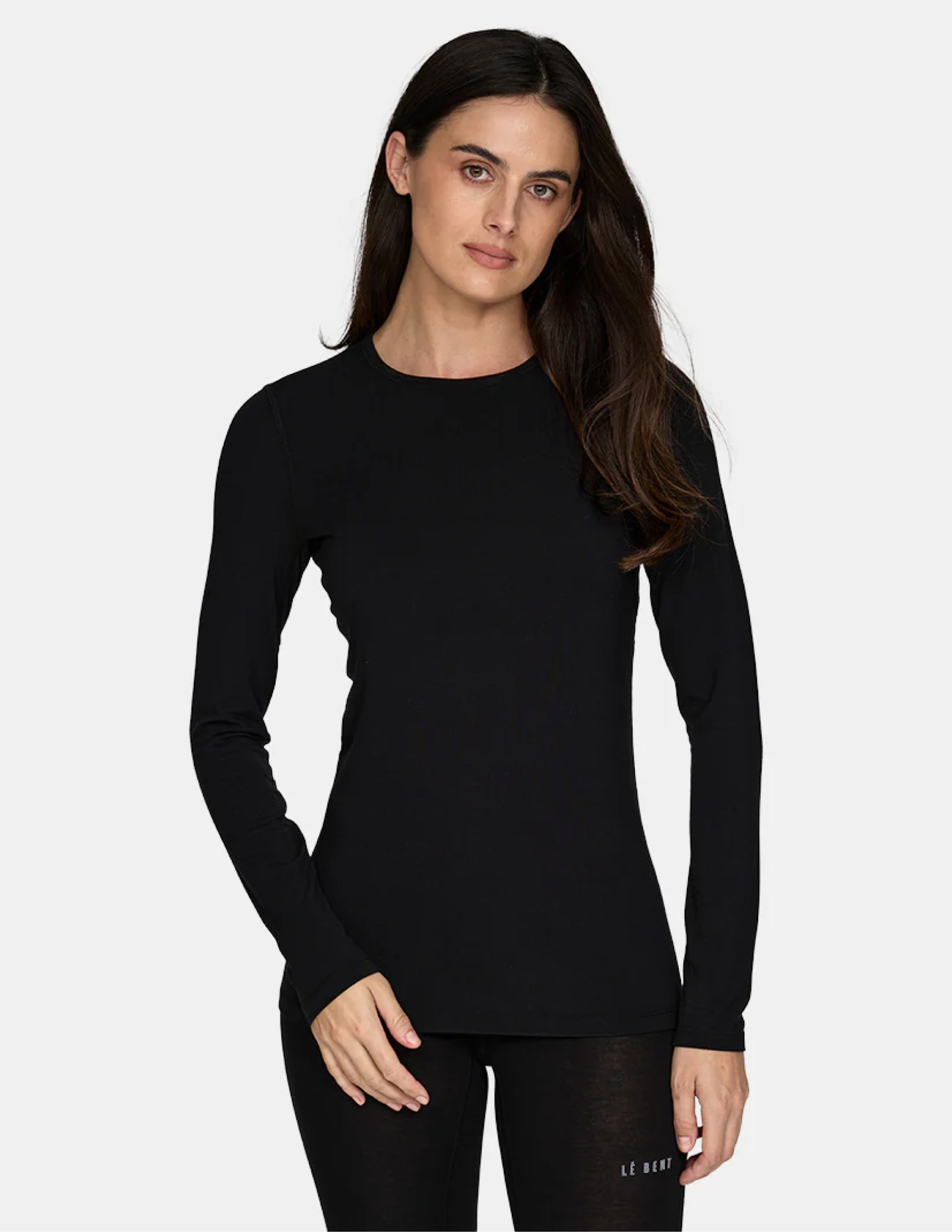 Dámské termoaktivní tričko Lé Bent Lightweight Crew Merino Černá L