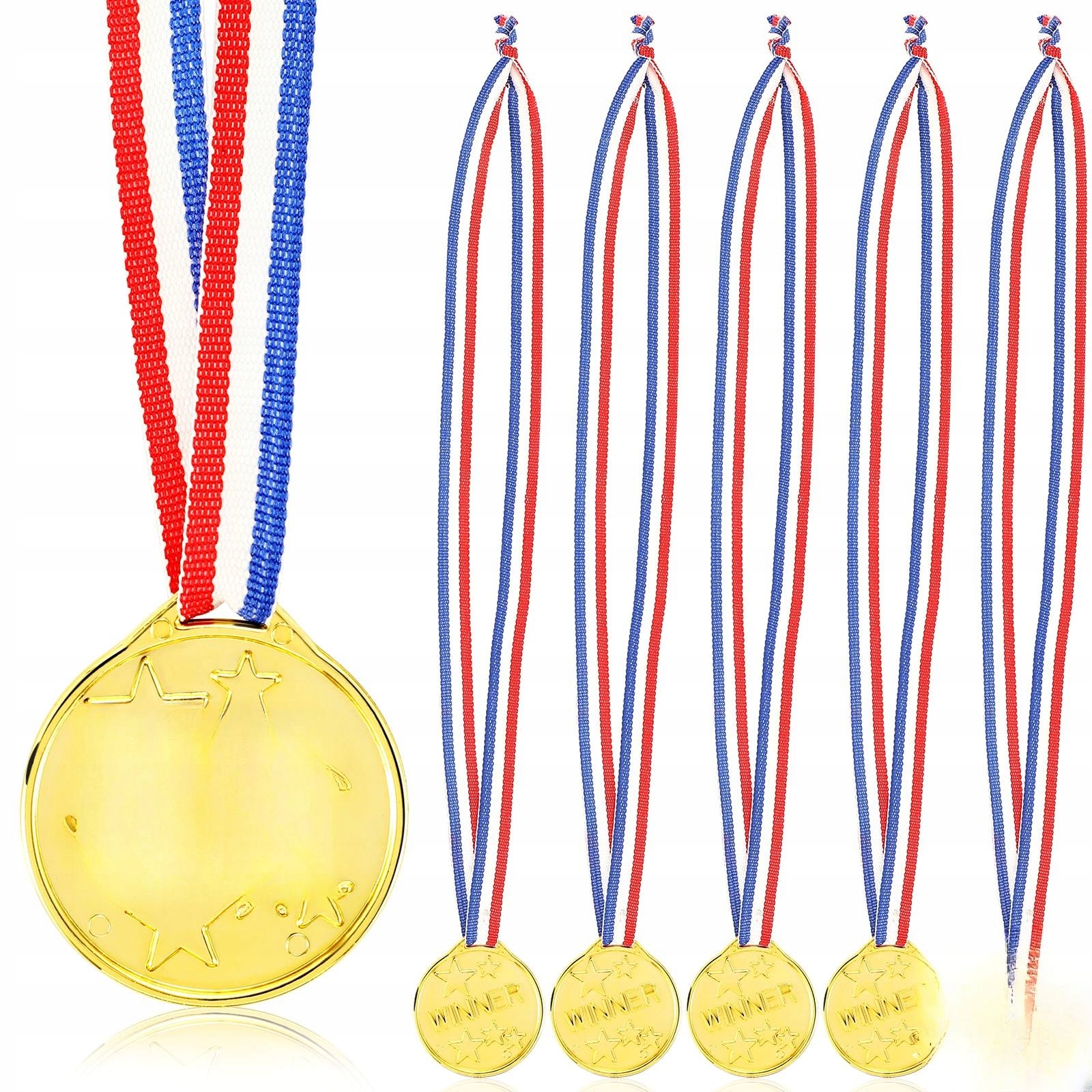 50 szt. plastikowych medali na sportowe nagrody dla dzieci