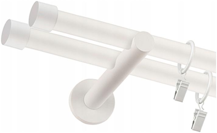 

Karnisz Podwójny Prosty 19mm 220cm Biały Czarny