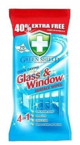 

Green Shield chusteczki do szyb i luster 70 sztuk