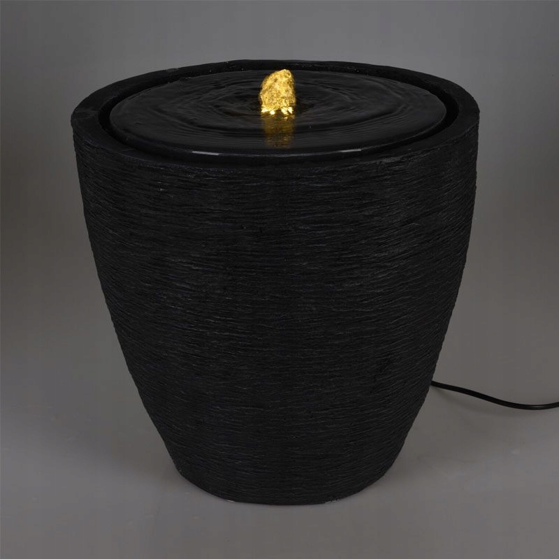 Fontána izbová s Led osvetlením 35 cm Modern čierna