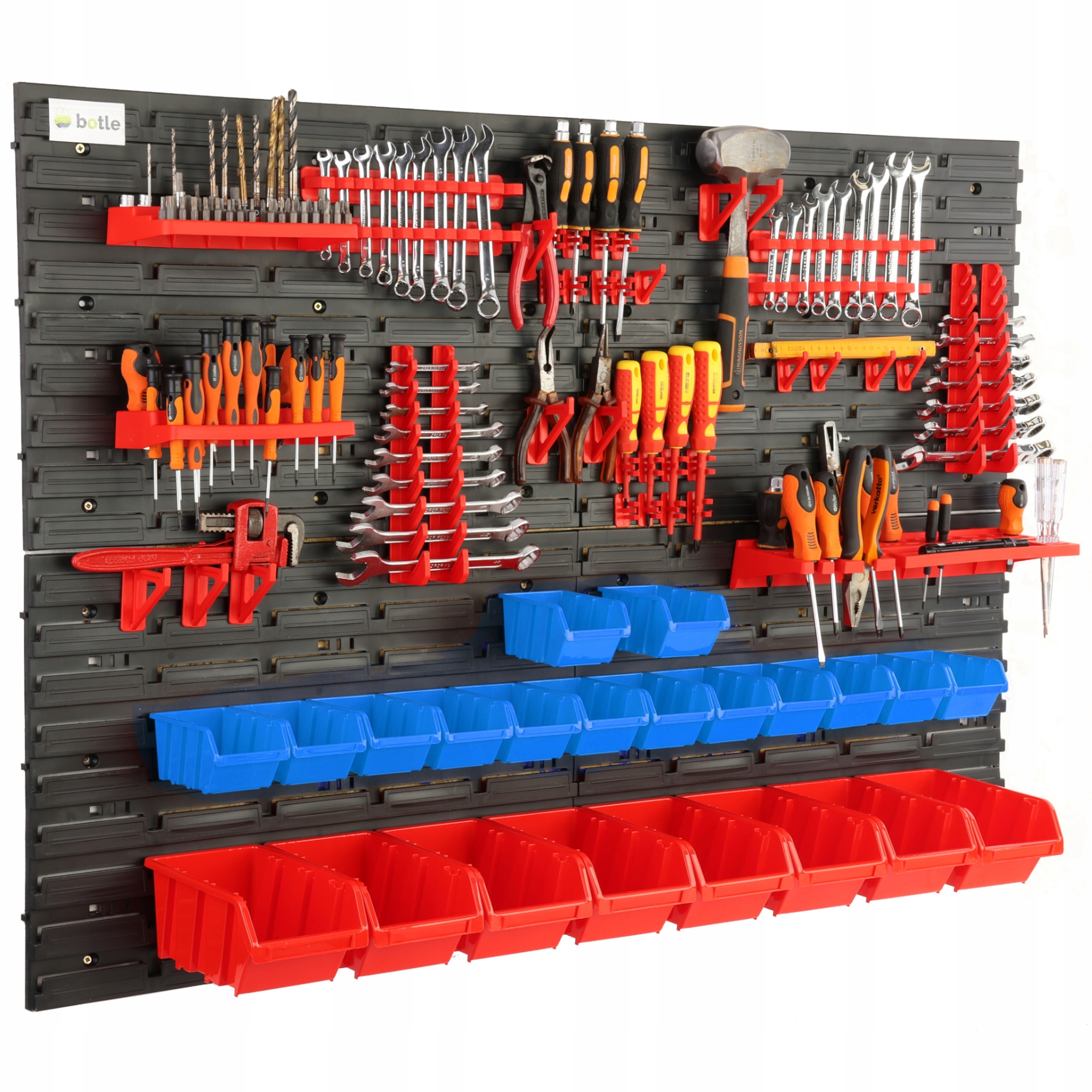 Dílenská Stěna Panel Na Nářadí 115X78 CM 22 Zásobníků Kuwet Dílna, Garáž, Regál