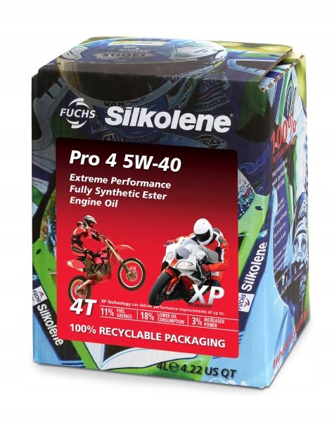 Olej Pre Motory 4T Sae 5V40 Silkolene Pro 4 4 L Sn