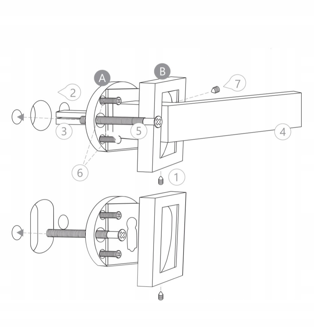 KLAMKA DO DRZWI WEWNĘTRZNYCH KABO CZARNY MAT Marka Alubrass